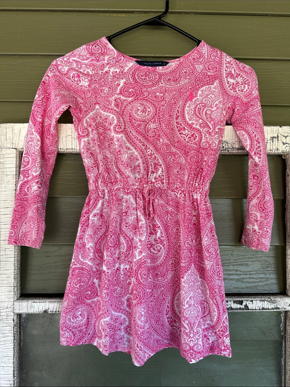 Ralph Lauren Pink Paisley Long-Sleeve Casual Dress